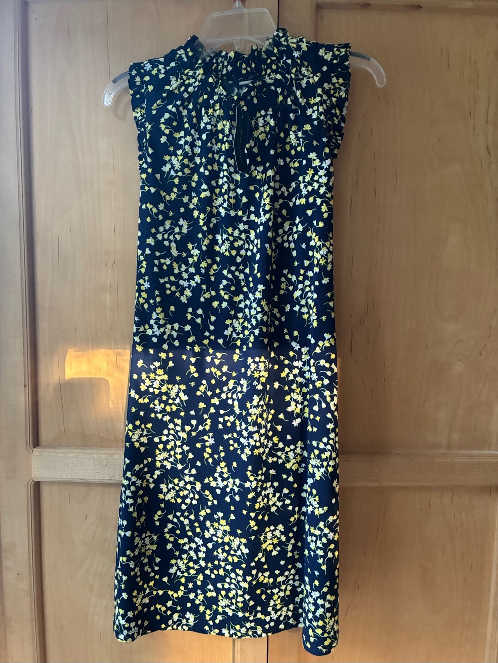 NWT Tommy Hilfiger Navy Dress with Yellow Floral Print